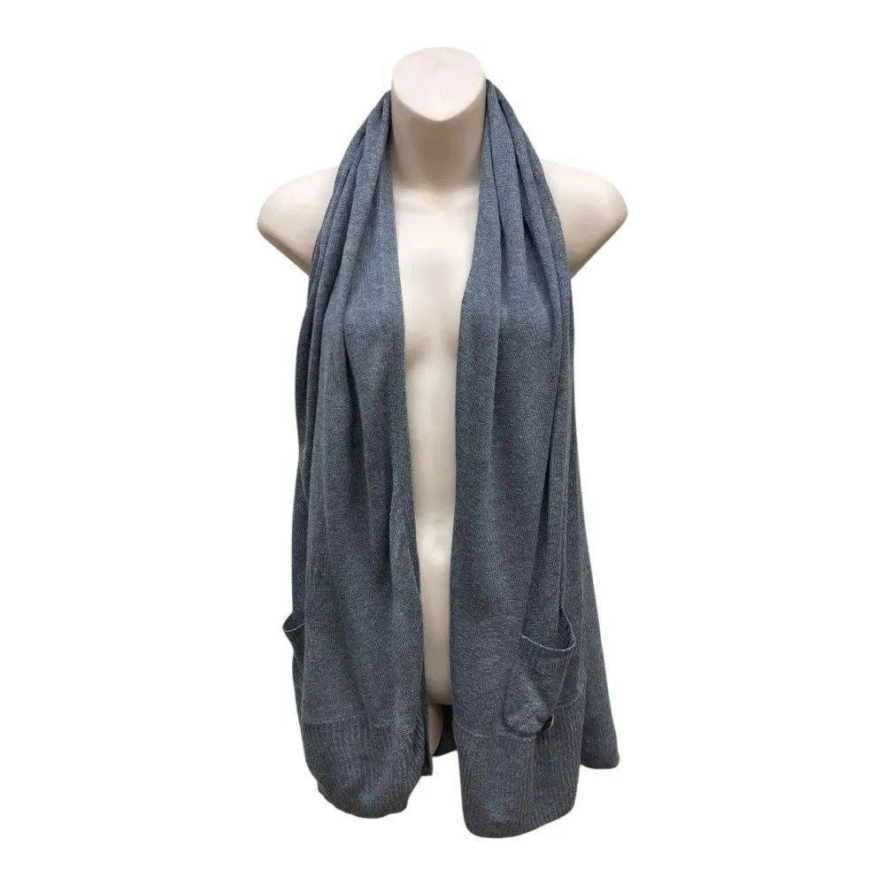 Vintage Guess Heather Gray Open Cardigan Size M Y2K Layering